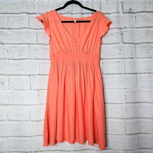 Roxy v neck dress flutter sleeve Size small mini - Picture 1 of 9